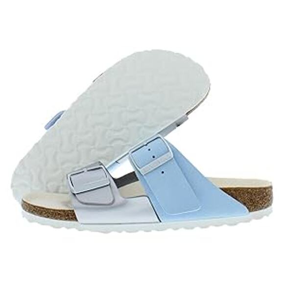 Birkenstock Arizona Split Sandals Light Blue Silver Size 8 (EU 39) Women’s New - Picture 5 of 5